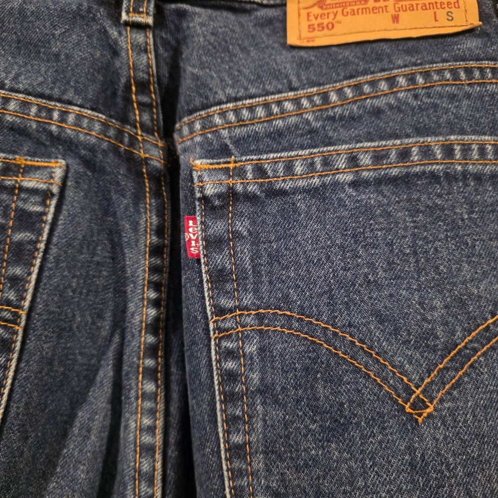 Levi's 550 Jeans Women 12 Medium Blue Excellent Relaxed Fit Tapered High Rise - Picture 7 of 9